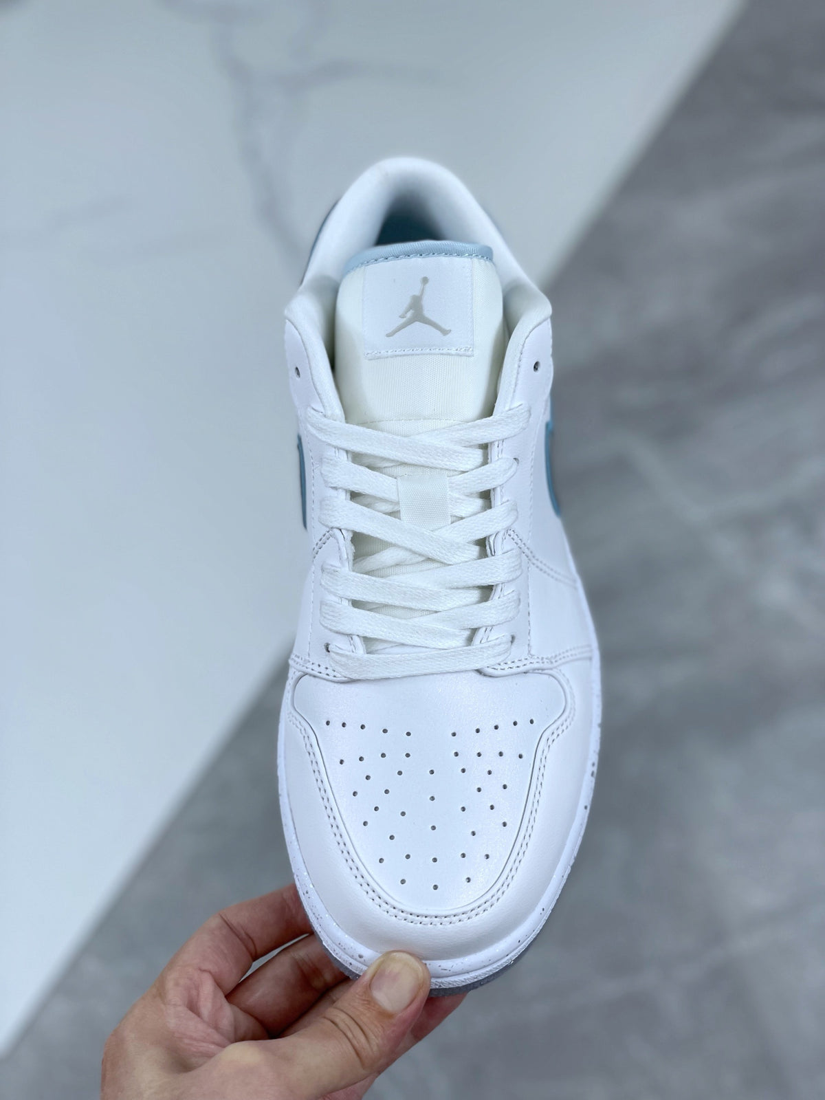 Low Top Sneakers, White Silver Colorway, Reflective Detail, Lace Up Design, Casual Gift for Sneaker Fans