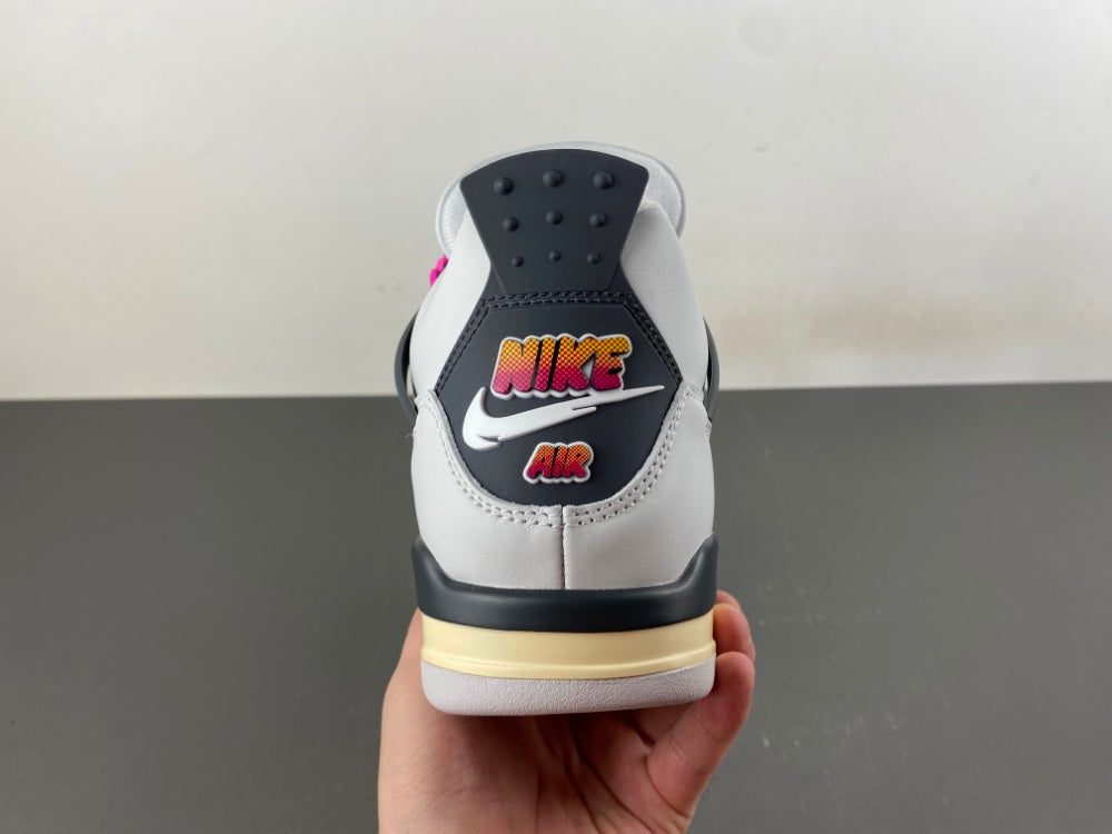 Retro Low Top Sneakers, White Black Pink Colorway, Lace Up Design, Casual Gift for Sneaker Fans