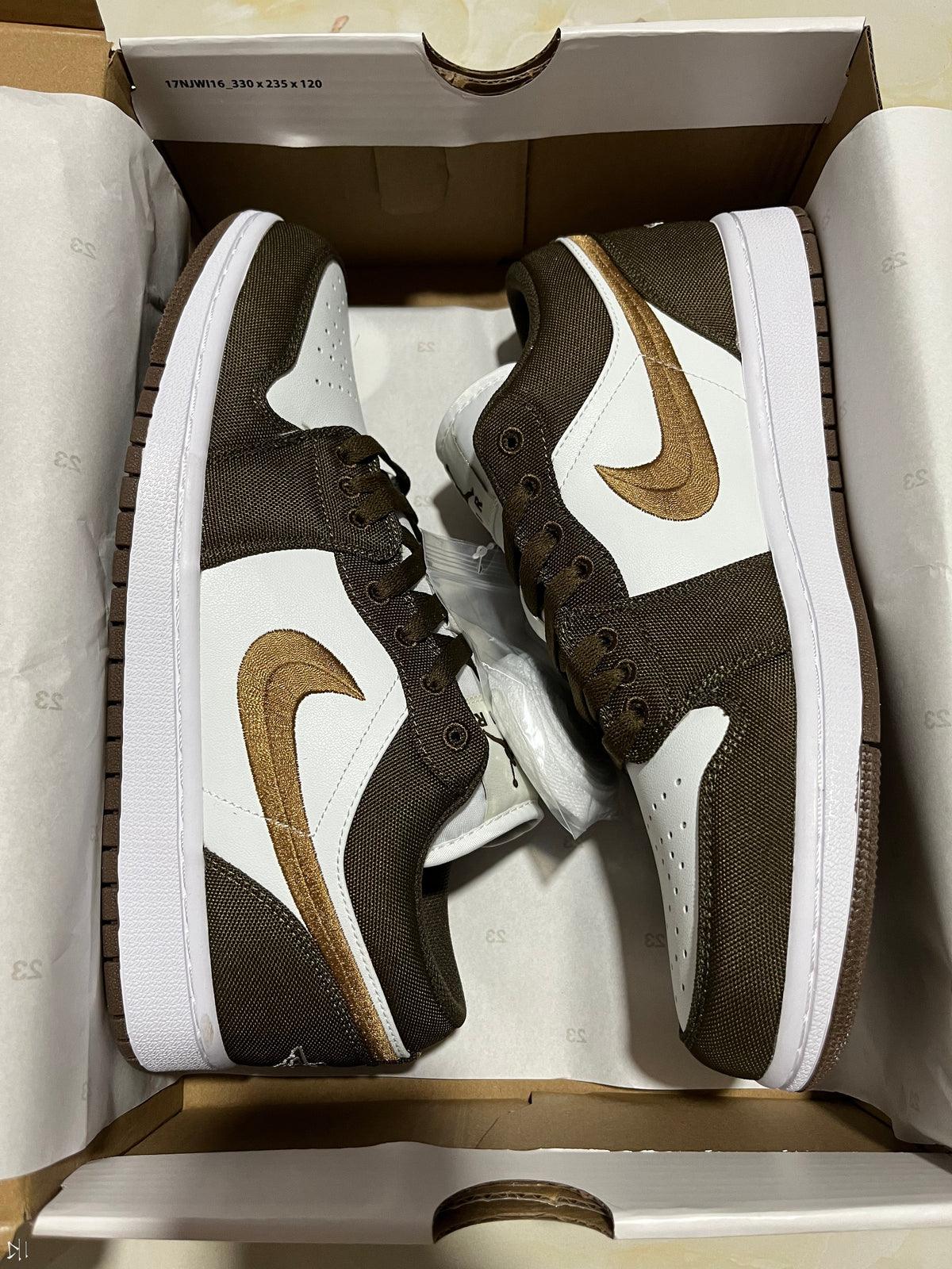 Low Top Sneakers, Brown White Colorway, Lace Up Design, Casual Gift for Sneaker Fans