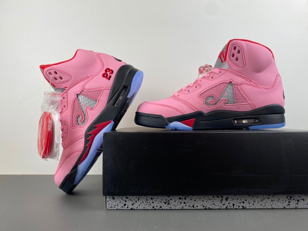 Low Top Sneakers, Pink Colorway, Leather Footwear, Lace Up Design, Casual Gift for Sneaker Fans