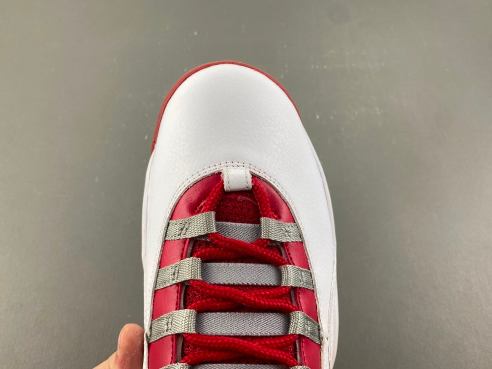 Retro High Top Sneakers, White Red Gray Colorway, Lace Up Design, Casual Gift for Sneaker Fans