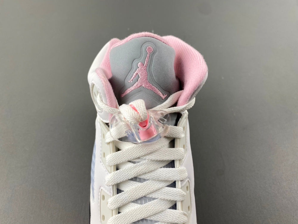Retro Low Top Sneakers, White Black Pink Colorway, Lace Up Design, Casual Gift for Sneaker Fans