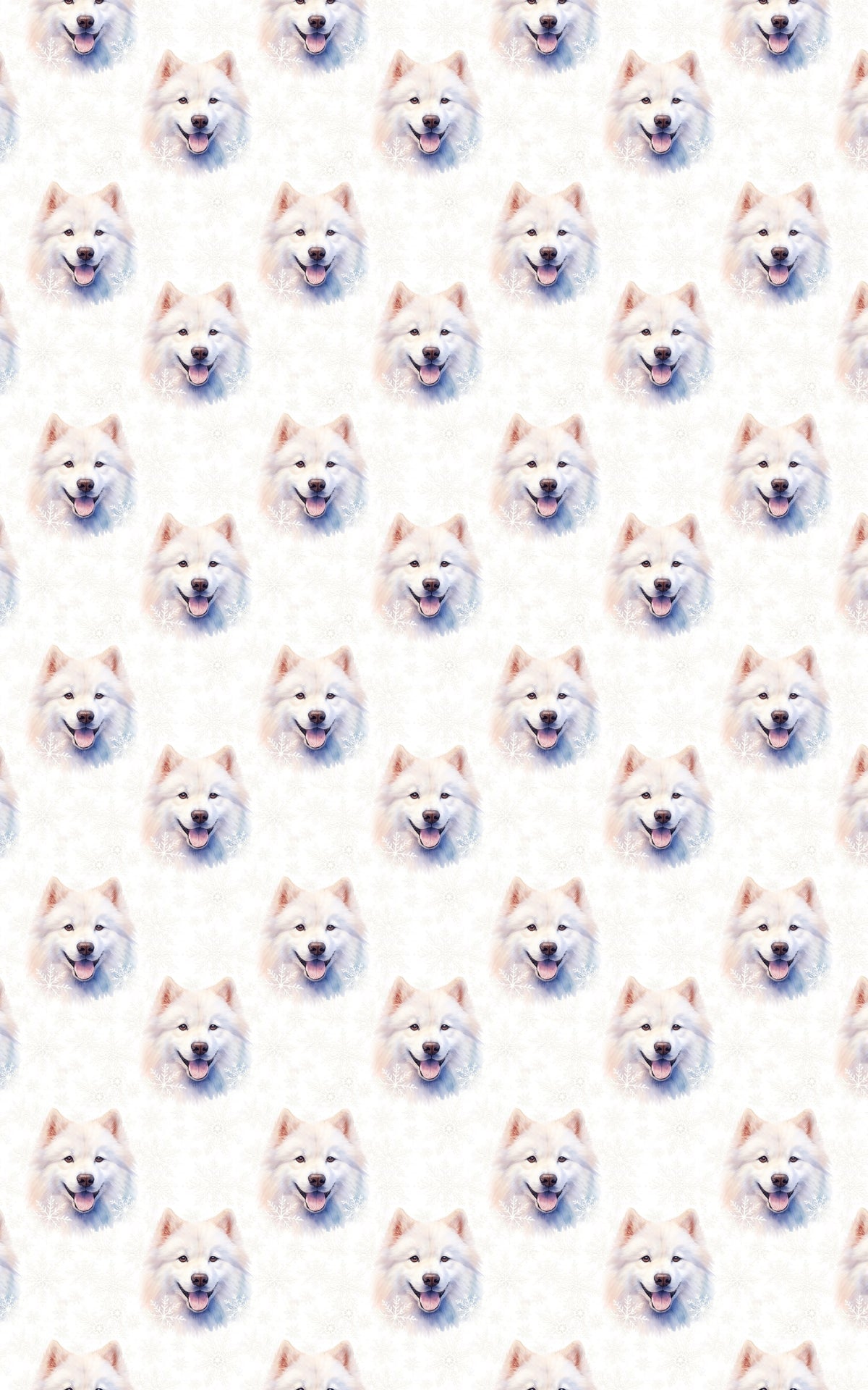 Winter Snowflake Dog Breed Gift Wrap, Samoyed Wrapping Paper, Christmas Holiday Dog Wrapping Paper, Samoyed Lover Present Pap