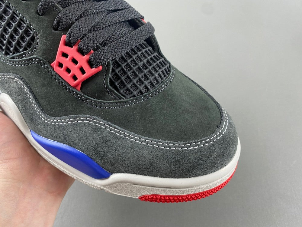 Low Top Sneakers, Blue Black Red Colorway, Lace Up Design, Casual Gift for Sneaker Fans