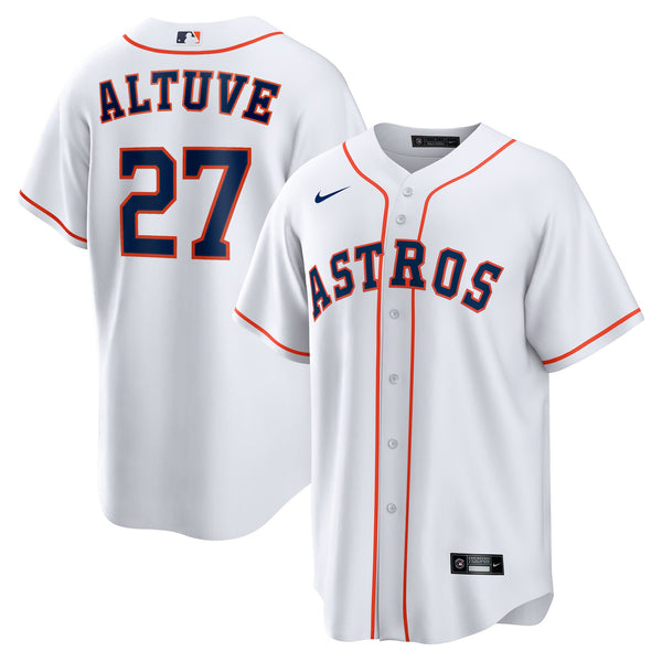 Houston Astros Jose Altuve White Home Replica Player Name Jersey