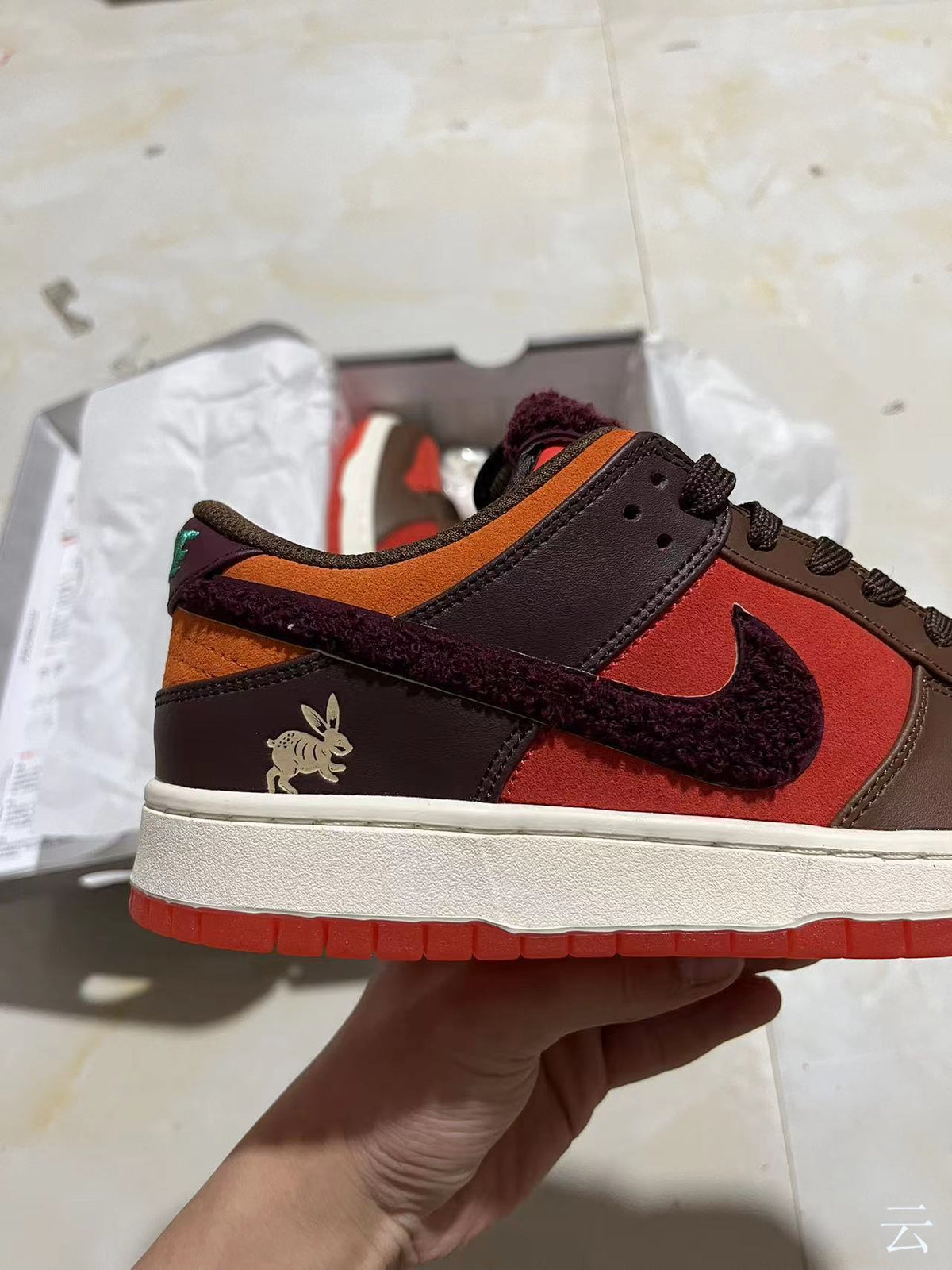 Low Top Sneakers, Orange Brown Colorway, Lace Up Design, Casual Gift for Sneaker Fans