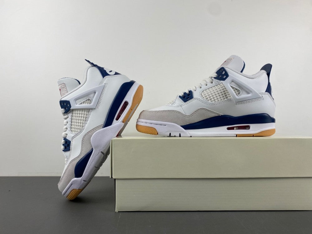 Low Top Sneakers, Blue White Gray Navy Colorway, Leather Footwear, Lace Up Design, Casual Gift for Sneaker Fans