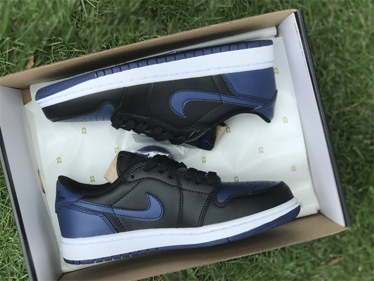 Low Top Sneakers, Blue Black Navy Colorway, Lace Up Design, Casual Gift for Sneaker Fans