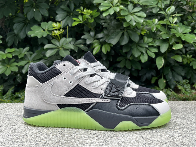 Mid Top Sneakers, Black Green Colorway, Glow in the Dark Detail, Lace Up Design, Casual Gift for Sneaker Fans