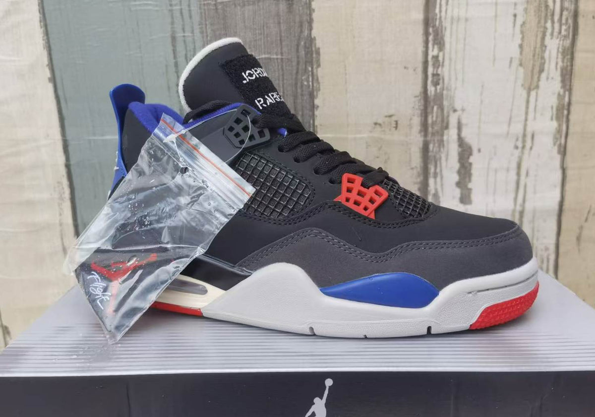 Low Top Sneakers, Blue Black Red Colorway, Lace Up Design, Casual Gift for Sneaker Fans