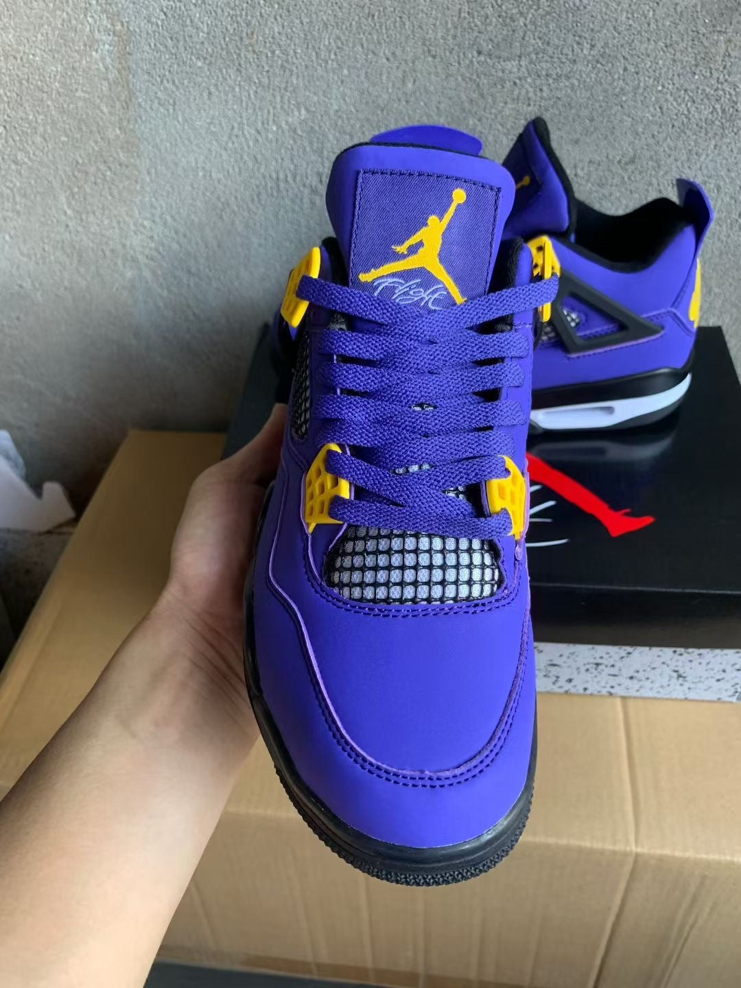 Low Top Sneakers, Purple Black Yellow Colorway, Lace Up Design, Casual Gift for Sneaker Fans