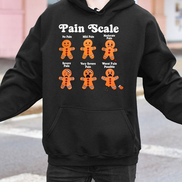 Christmas Medical Hoodie, Gingerbread Man Pain Scale Hoodie, Humorous Nurse Holiday Hoodie, Doctor Christmas Sweatshirt, Heal