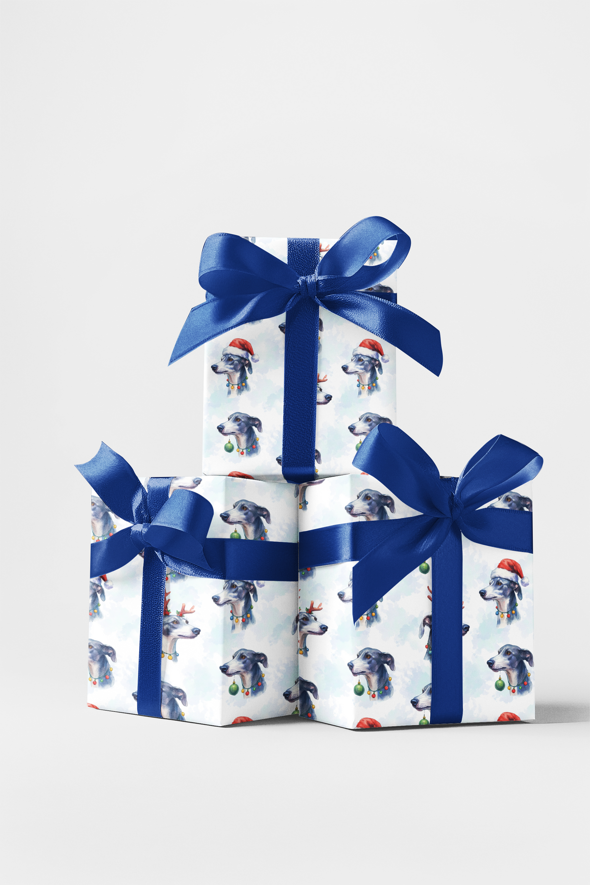 Festive Racer Dog Gift Wrap, Greyhound Christmas Wrapping Paper, Howliday Racer Greyhound Wrapping Paper, Dog Lover Holiday G