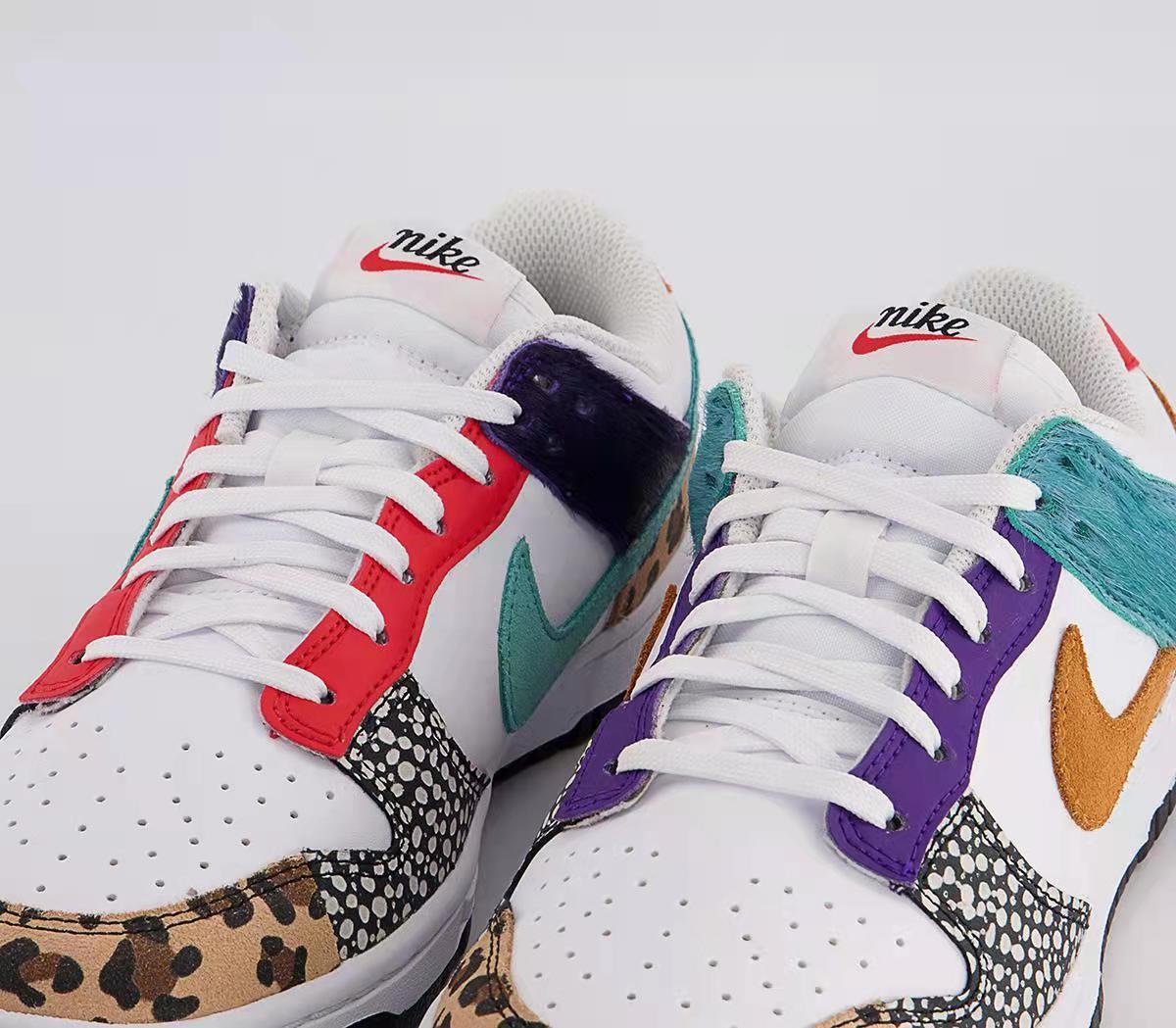 Low Top Sneakers, White Multicolor Colorway, Lace Up Design, Casual Gift for Sneaker Fans