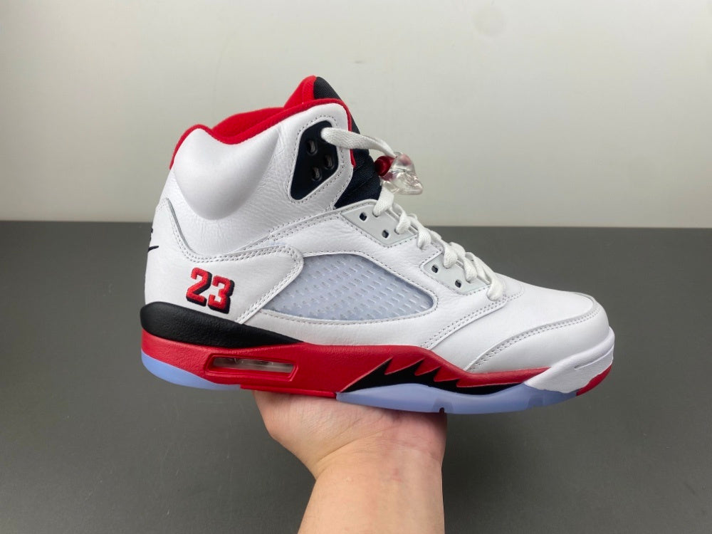 High Top Sneakers, White Black Red Colorway, Leather Footwear, Lace Up Design, Casual Gift for Sneaker Fans