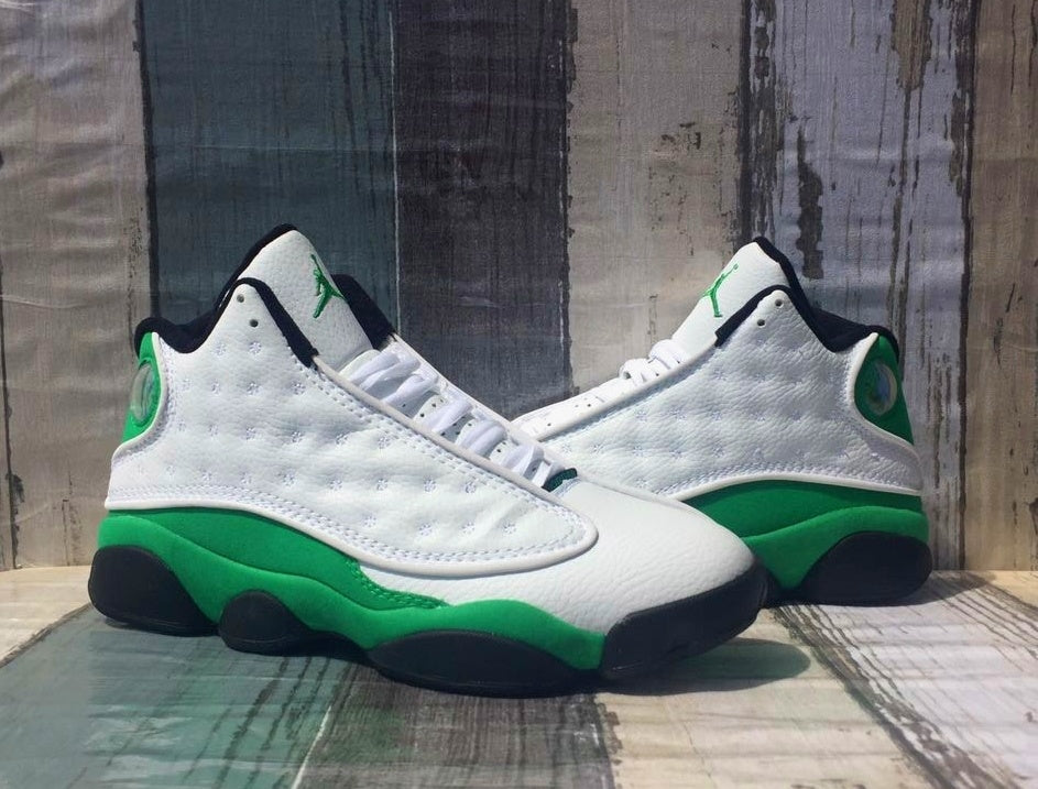 Sneakers, White Green Colorway, Lace Up Design, Casual Gift for Sneaker Fans