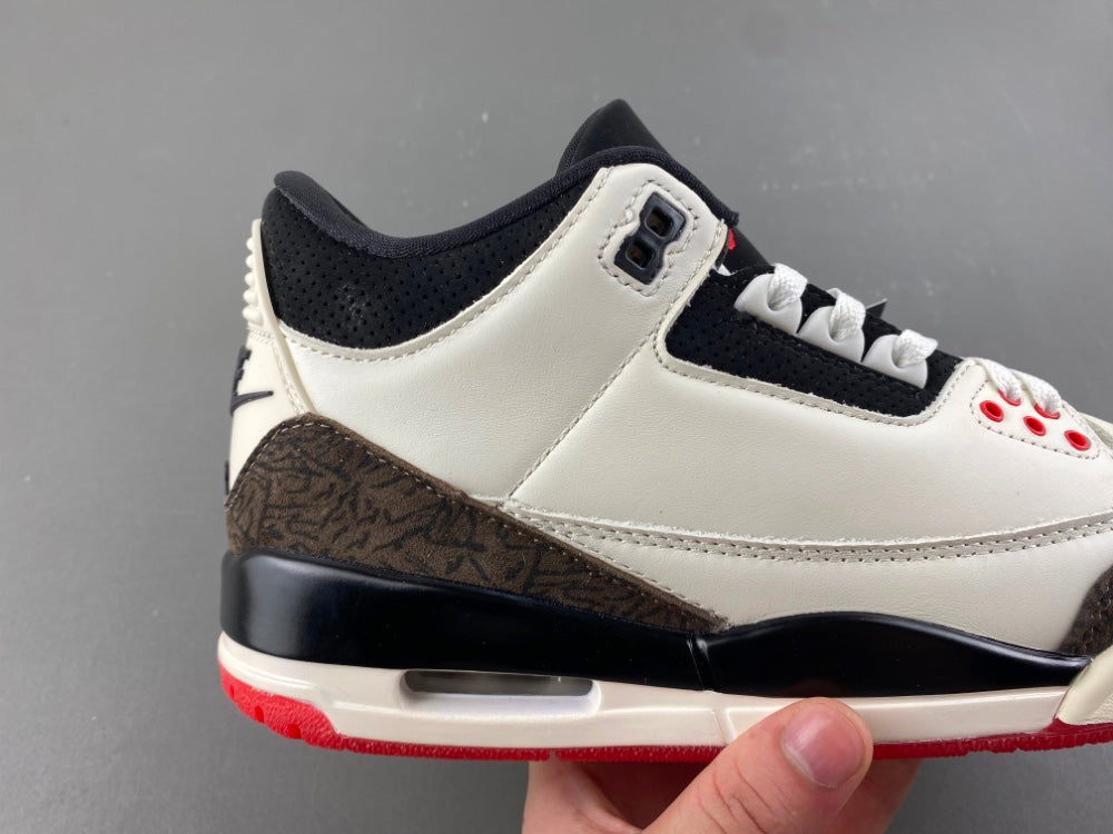 Low Top Sneakers, White Black Red Brown Colorway, Lace Up Design, Casual Gift for Sneaker Fans