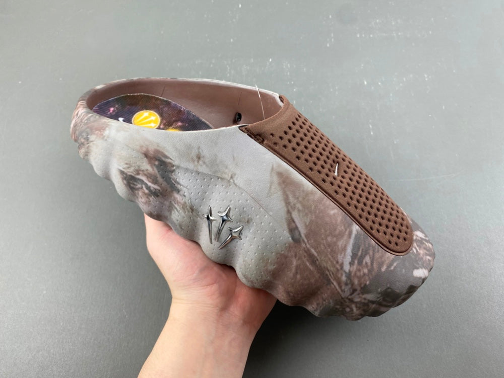 Slides, Brown Colorway, Camouflage Pattern, Slip On Design, Casual Gift for Shoe Lovers