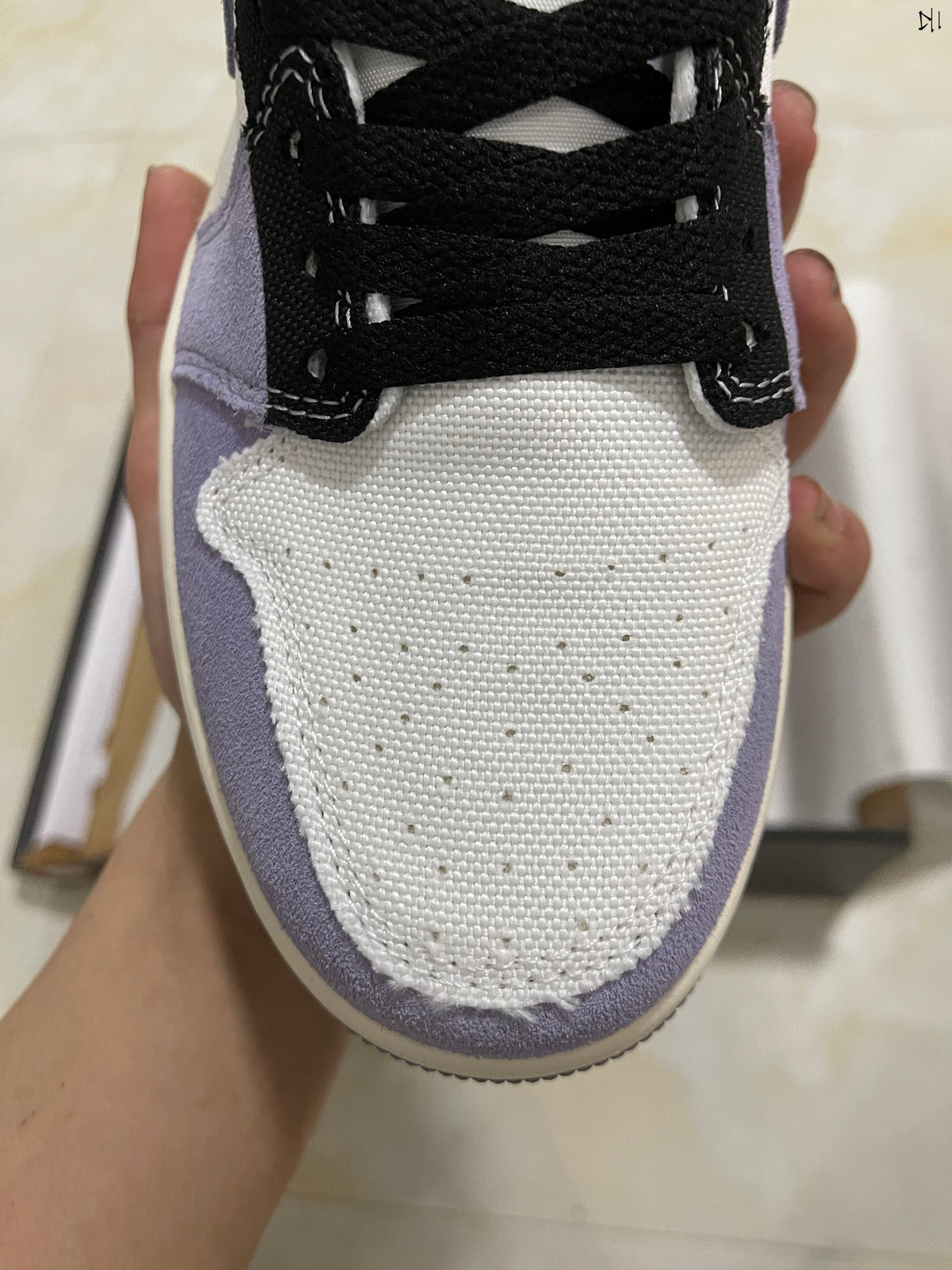 Low Top Sneakers, Purple Gray Colorway, Lace Up Design, Casual Gift for Sneaker Fans