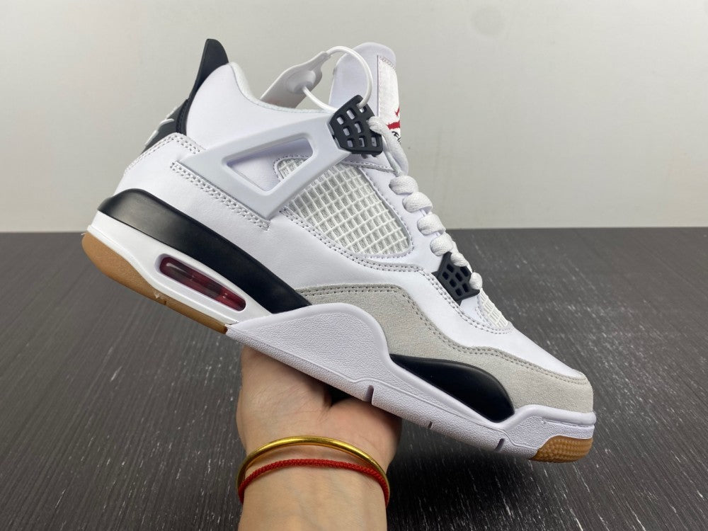 Sneakers, White Black Gray Colorway, Leather Footwear, Lace Up Design, Casual Gift for Sneaker Fans