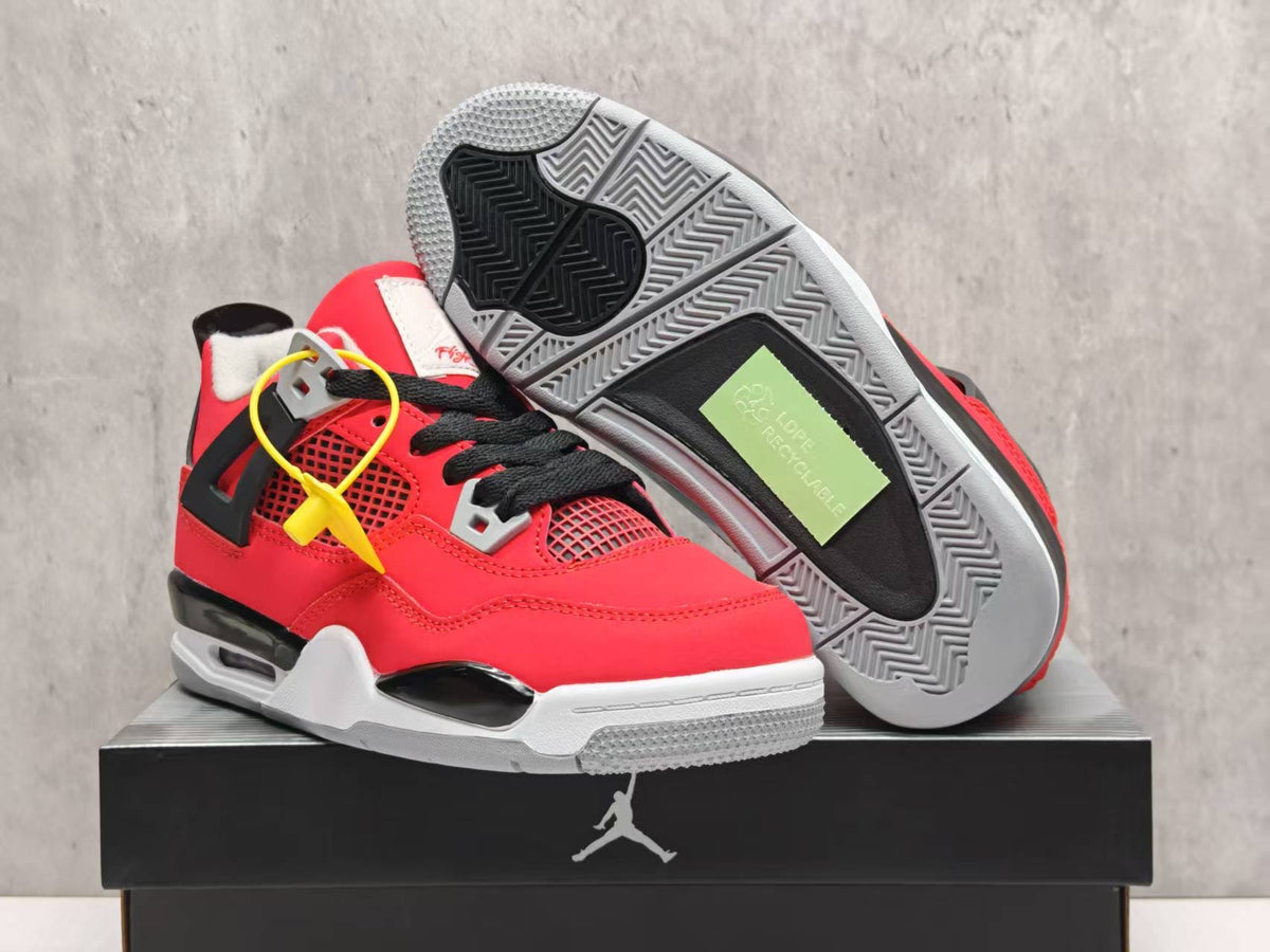 Mid Top Sneakers, Red Black Colorway, Lace Up Design, Casual Gift for Sneaker Fans