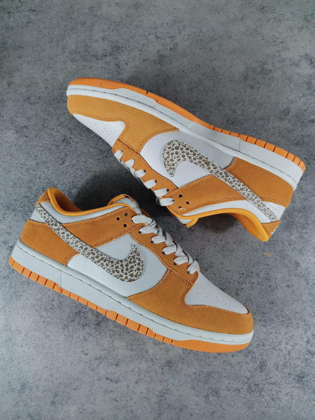 Low Top Sneakers, White Orange Colorway, Lace Up Design, Casual Gift for Sneaker Fans