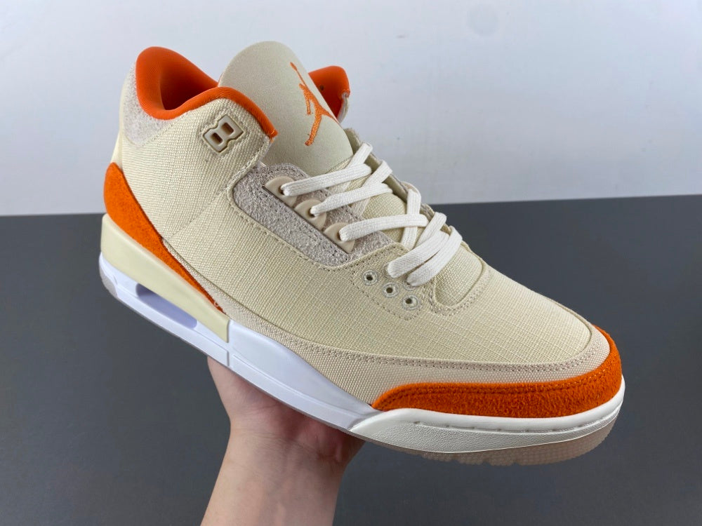 Retro Low Top Sneakers, Beige Orange Colorway, Leather Footwear, Lace Up Design, Casual Gift for Sneaker Fans