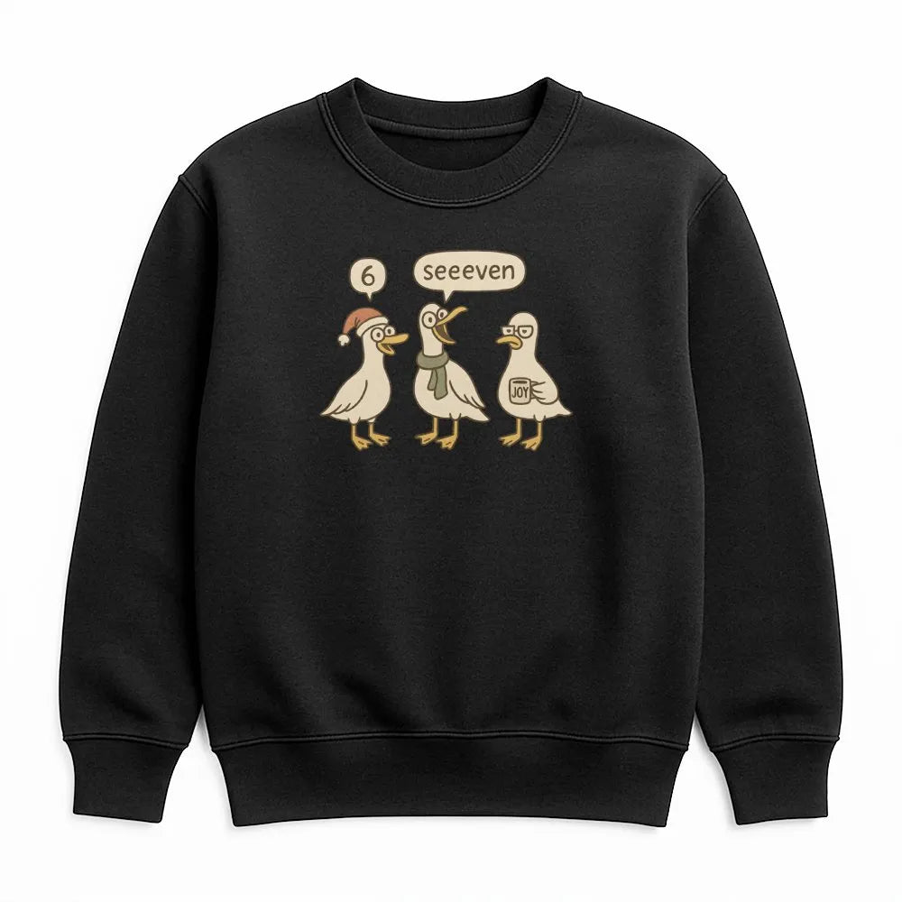 6 7 Math Teacher Pun Crewneck, Humorous Goose Christmas Sweatshirt, Goose Math Educator Sweater, Holiday Teacher Appreciation