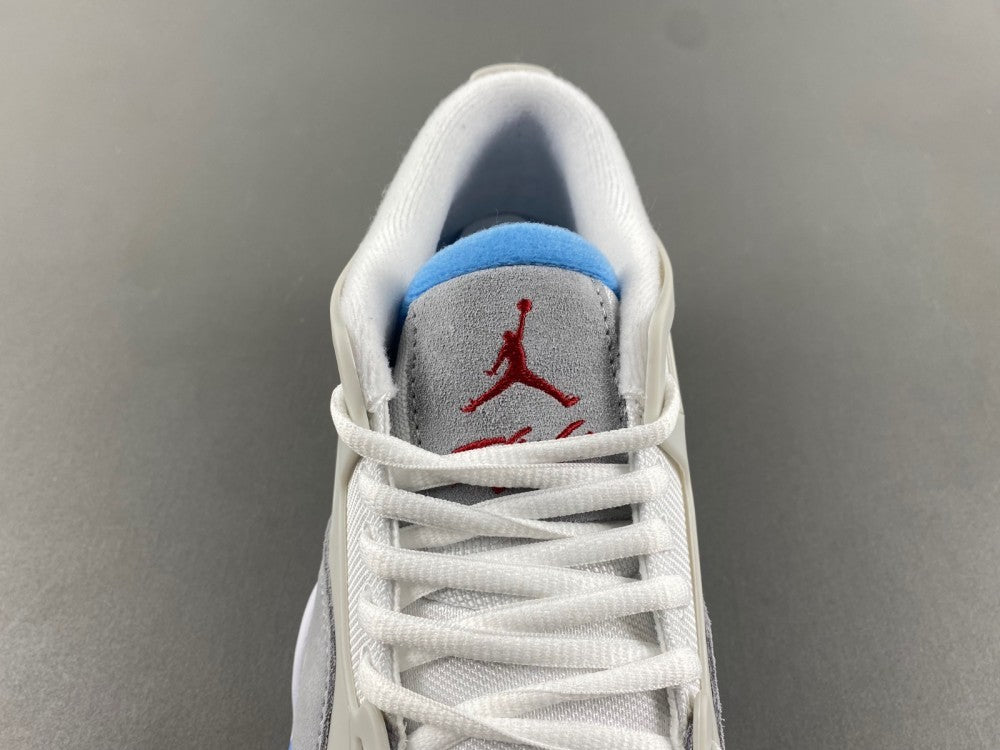 Low Top Sneakers, White Gray Colorway, Lace Up Design, Casual Gift for Sneaker Fans