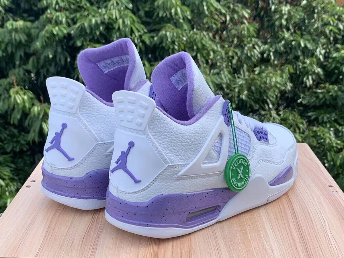 Sneakers, White Purple Colorway, Lace Up Design, Casual Gift for Sneaker Fans