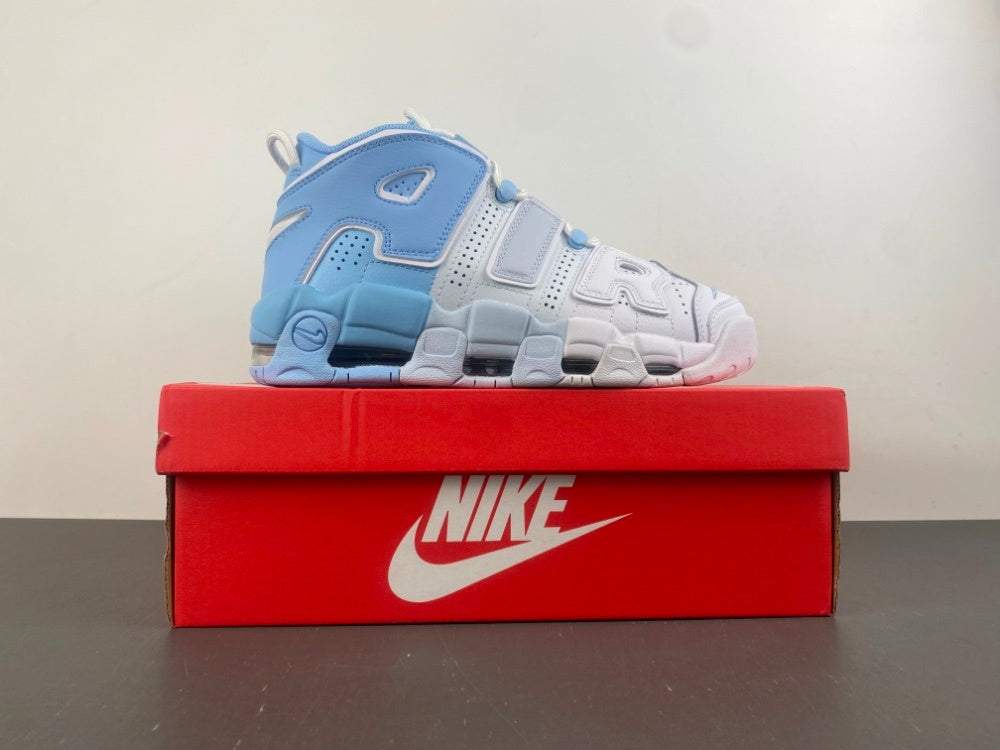 High Top Sneakers, White Blue Colorway, Strap Design, Casual Gift for Sneaker Fans