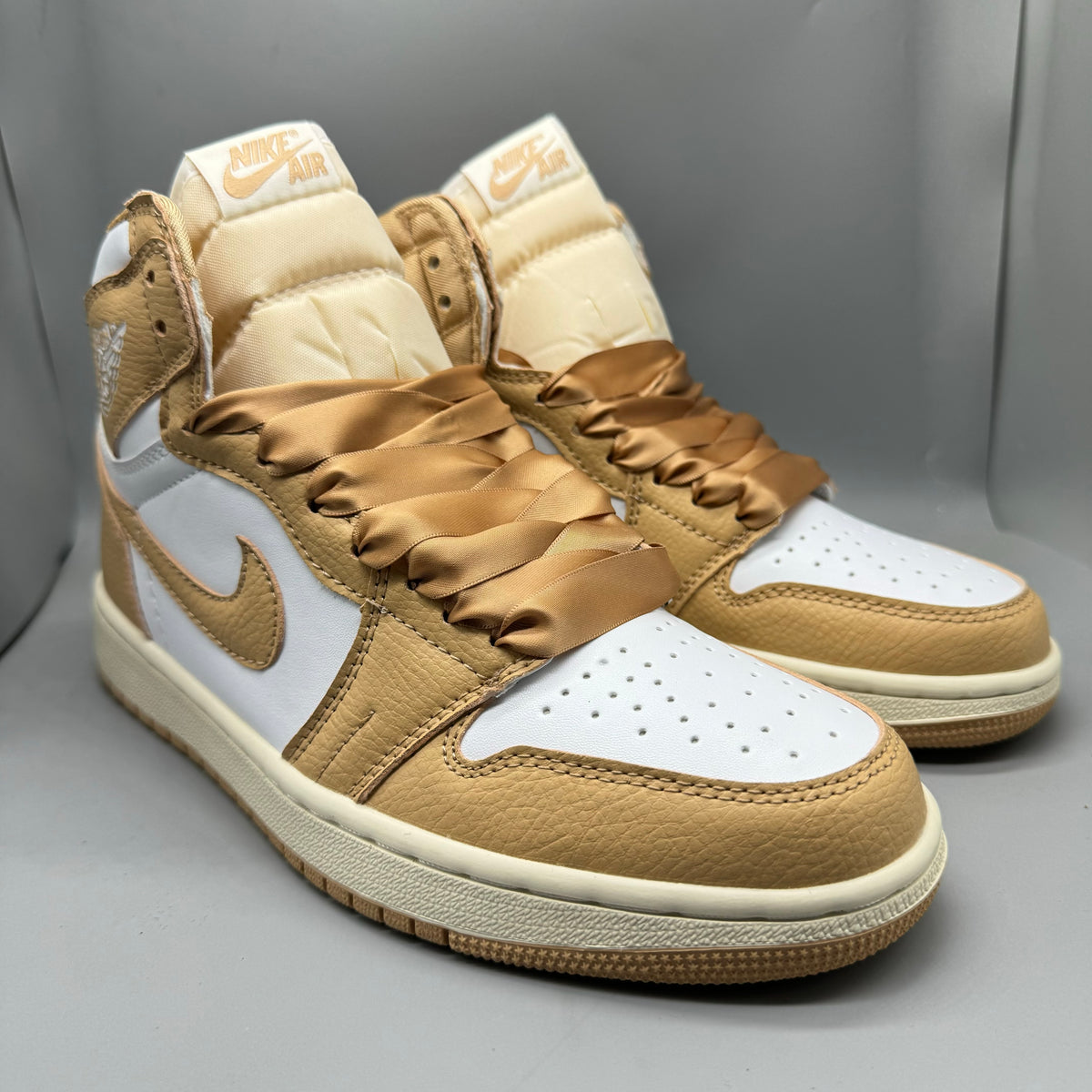 Sneakers, Light Brown Colorway, Lace Up Design, Casual Gift for Sneaker Fans