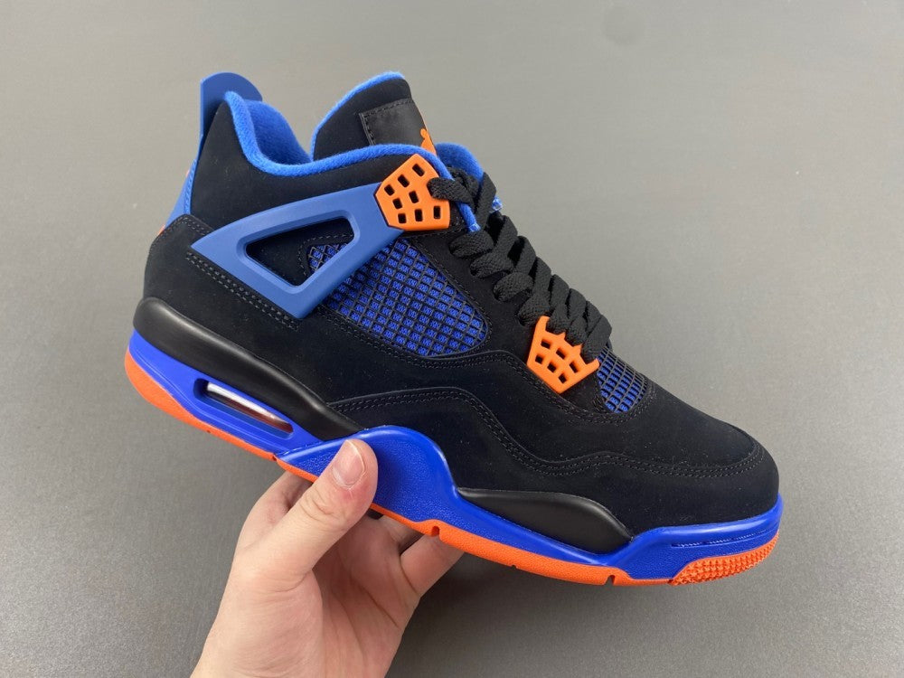 Retro Low Top Sneakers, Blue Black Orange Colorway, Lace Up Design, Casual Gift for Sneaker Fans