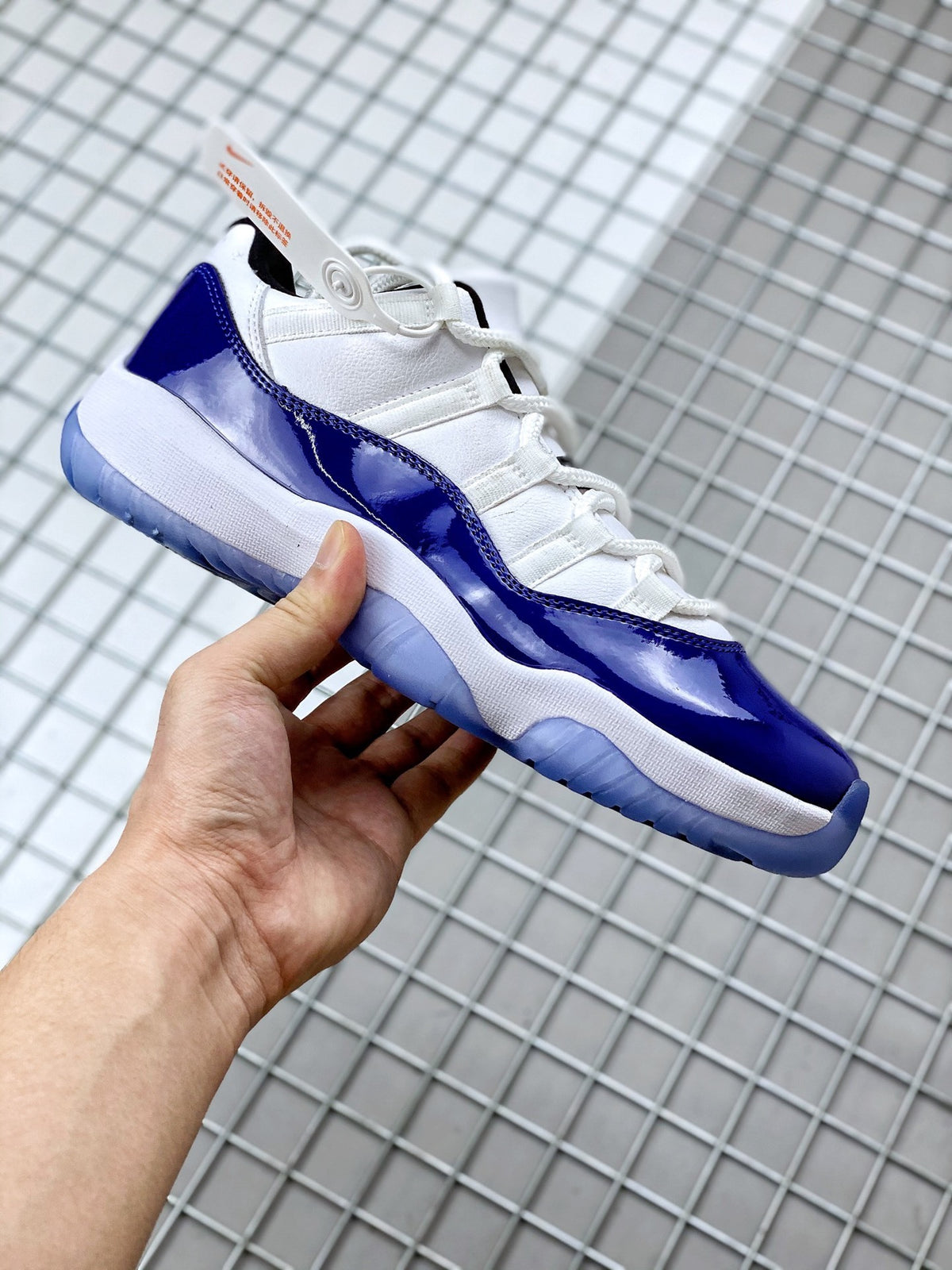Low Top Sneakers, Blue White Colorway, Lace Up Design, Casual Gift for Sneaker Fans