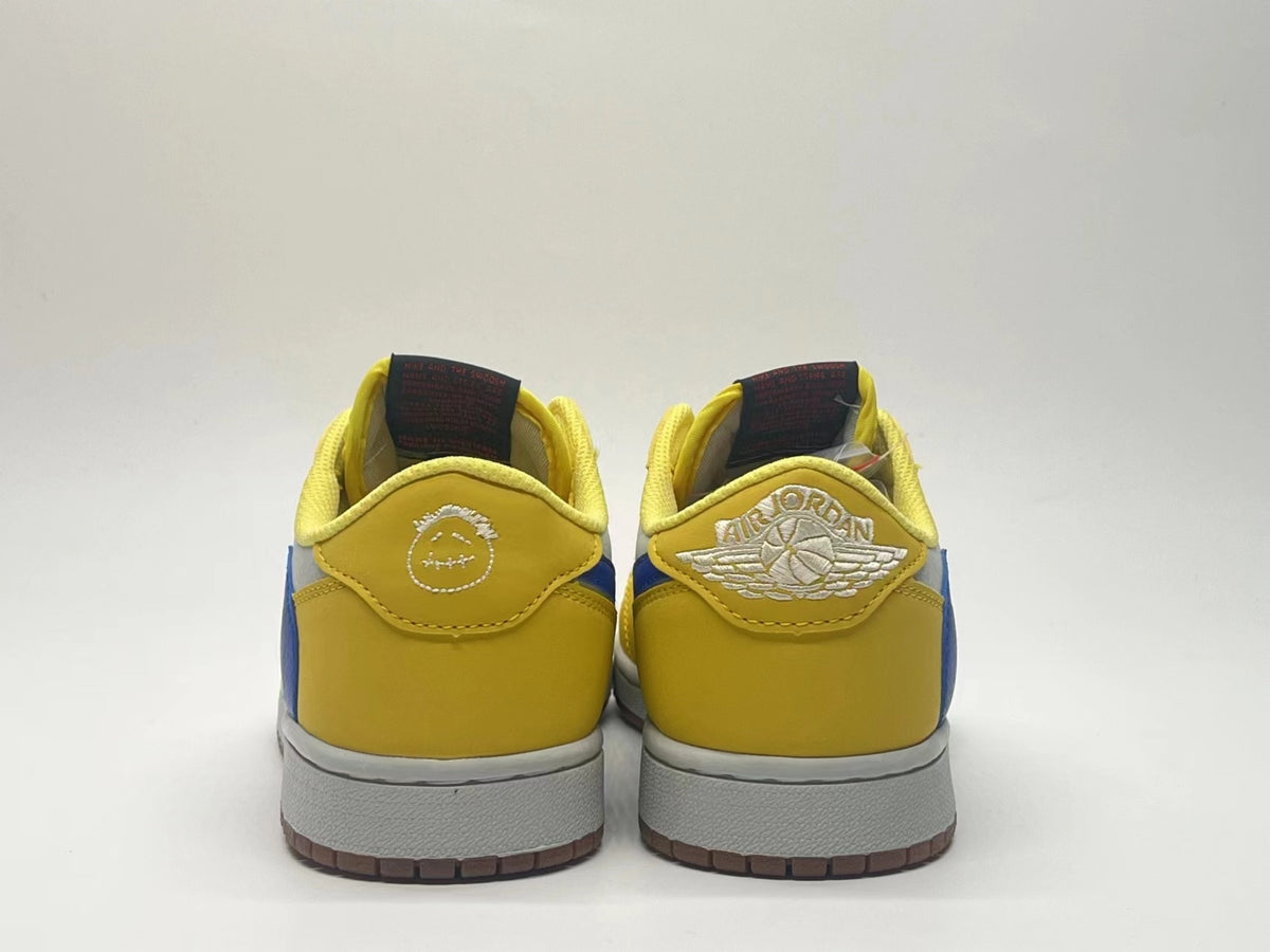 Low Top Sneakers, White Yellow Colorway, Reverse Hook Design, Lace Up Design, Casual Gift for Sneaker Fans