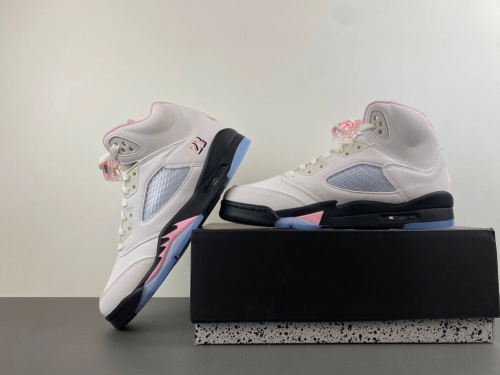 Retro Low Top Sneakers, White Black Pink Colorway, Lace Up Design, Casual Gift for Sneaker Fans
