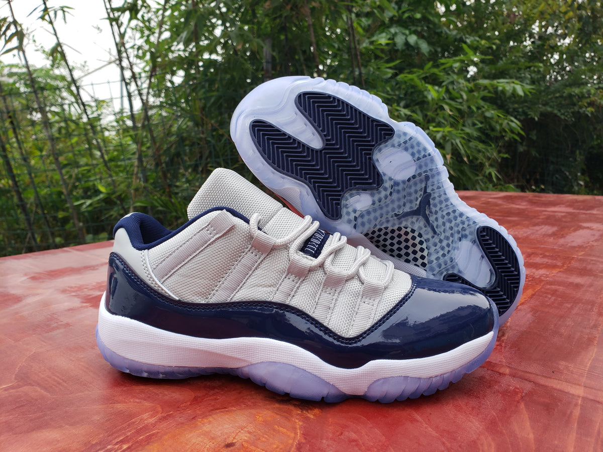 Low Top Sneakers, White Navy Colorway, Lace Up Design, Casual Gift for Sneaker Fans