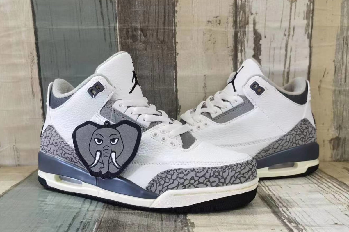 Sneakers, Carbon Gray White Colorway, Lace Up Design, Casual Gift for Sneaker Fans