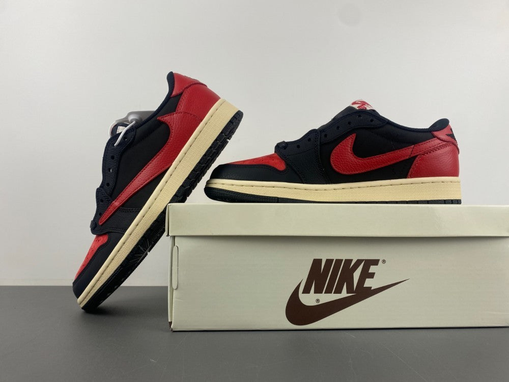 Low Top Sneakers, Black Red Colorway, Reverse Hook Design, Lace Up Design, Casual Gift for Sneaker Fans