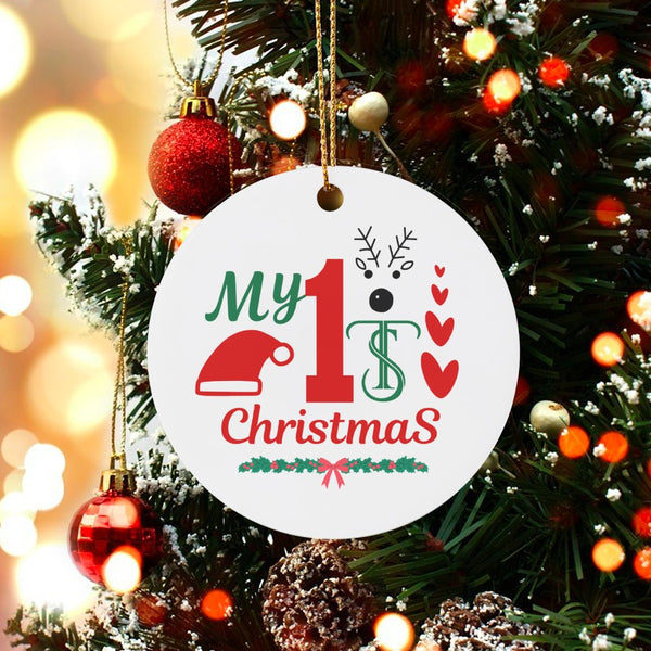 Personalized Veterinary Christmas Ornament, My 1st Christmas Ornament, Ceramic Vet Tech Holiday Keepsake, New Pet Owner Tree 