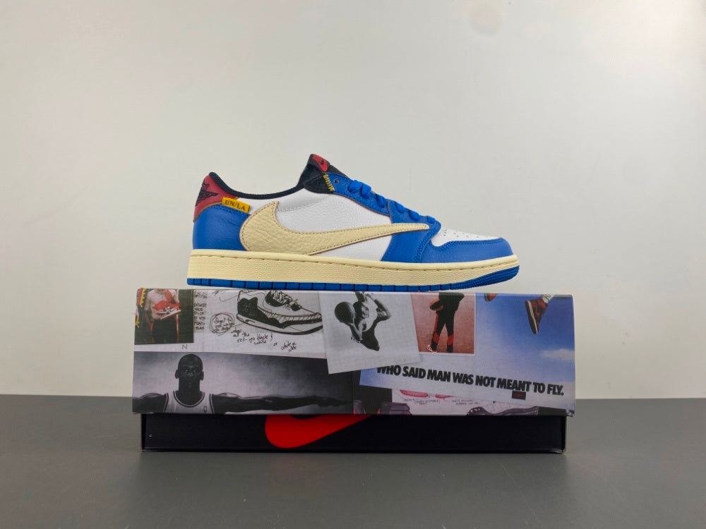 Low Top Sneakers, Blue White Red Colorway, Reverse Hook Design, Lace Up Design, Casual Gift for Sneaker Fans