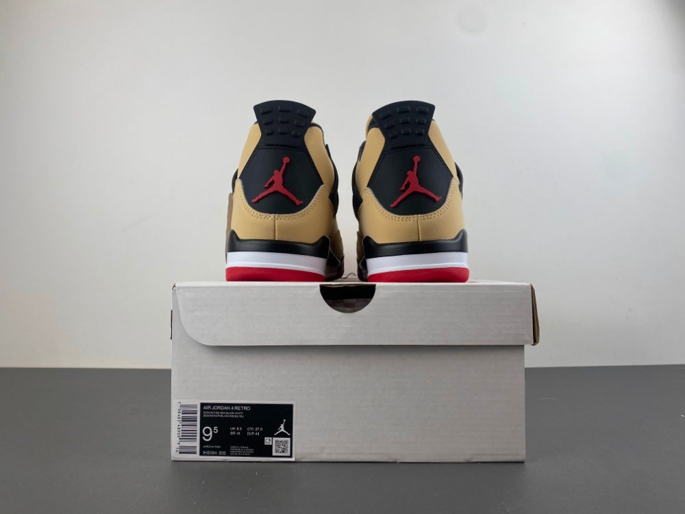 Retro Mid Top Sneakers, Black Red Yellow Colorway, Lace Up Design, Casual Gift for Sneaker Fans