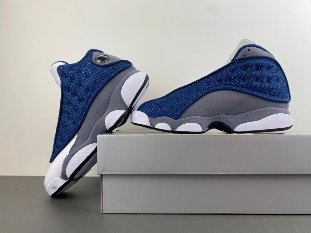 Low Top Sneakers, Blue White Gray Colorway, Lace Up Design, Casual Gift for Sneaker Fans