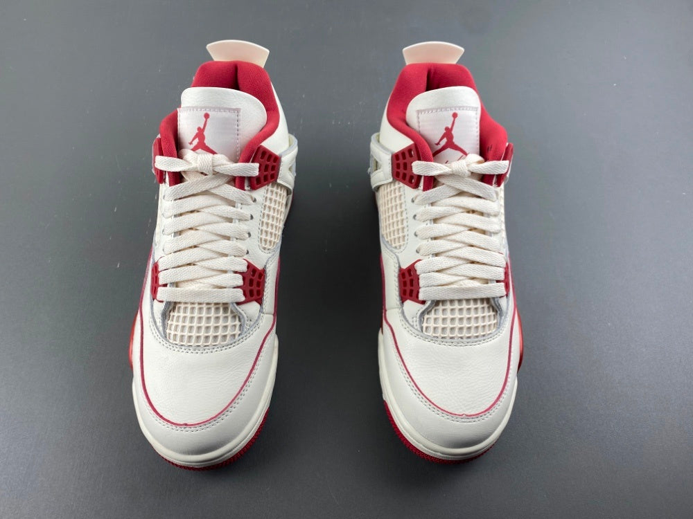 Low Top Sneakers, Off White Red Colorway, Valentine Design, Lace Up Design, Casual Gift for Sneaker Fans