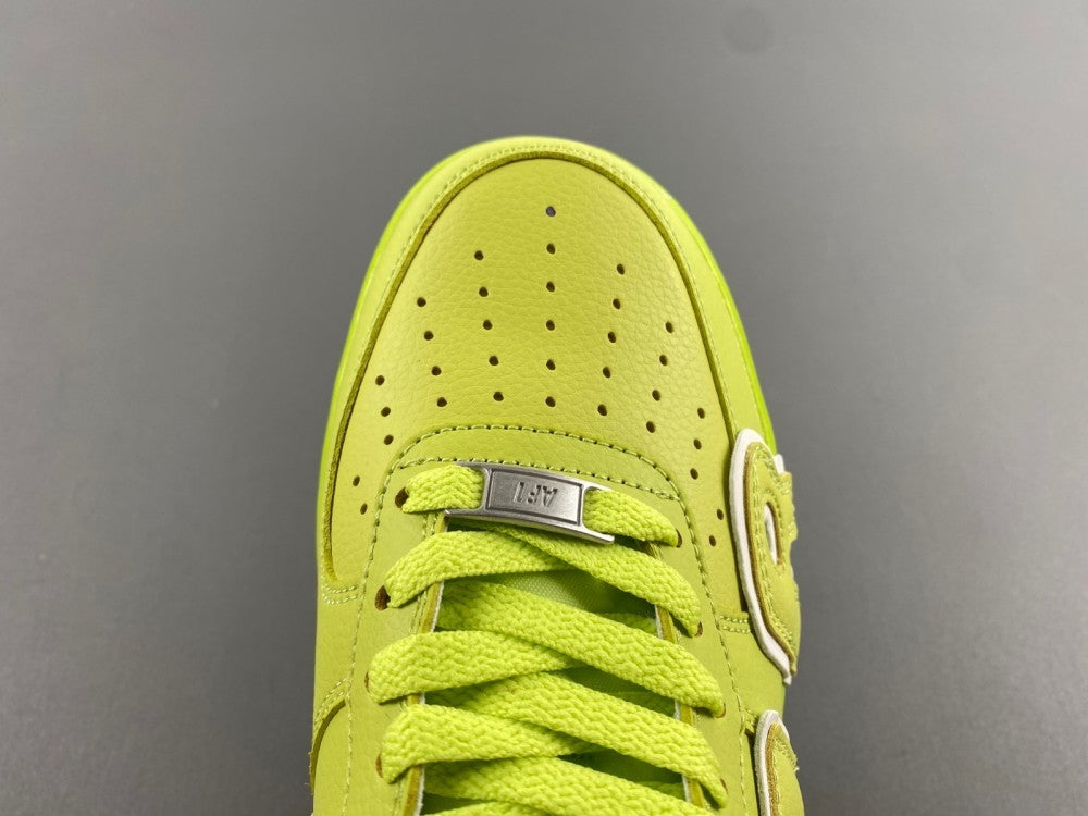 Low Top Sneakers, Neon Green Colorway, Reflective Detail, Lace Up Design, Casual Gift for Sneaker Fans