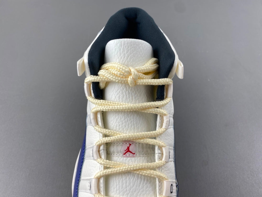 Low Top Sneakers, Beige Blue Colorway, Lace Up Design, Casual Gift for Sneaker Fans