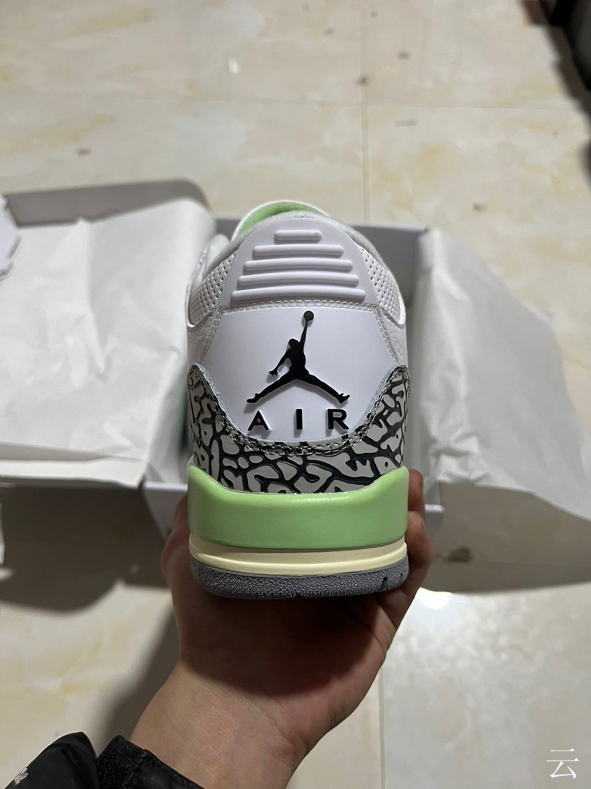 High Top Sneakers, White Green Colorway, Lace Up Design, Casual Gift for Sneaker Fans