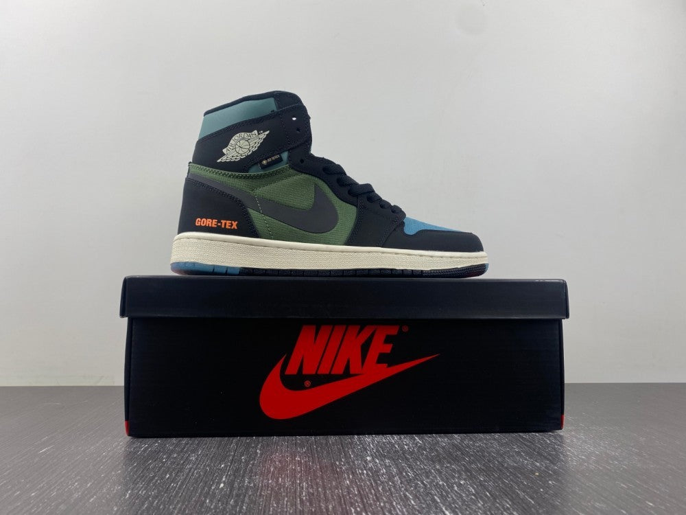 High Top Sneakers, Black Green Colorway, Lace Up Design, Casual Gift for Sneaker Fans