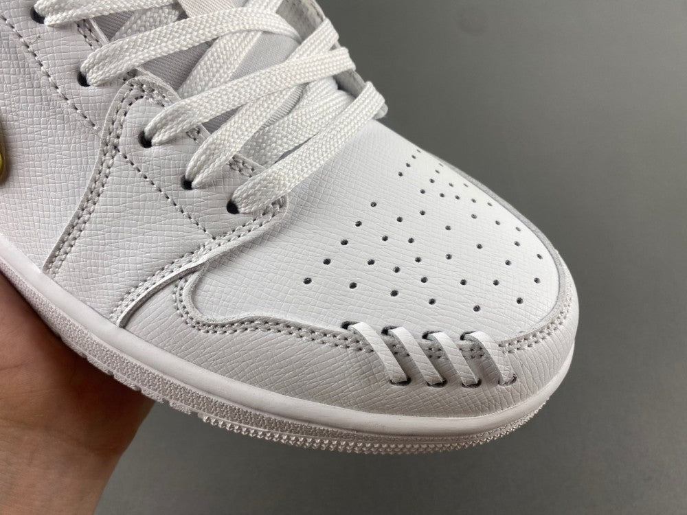 Low Top Sneakers, White Gold Colorway, Lace Up Design, Casual Gift for Sneaker Fans