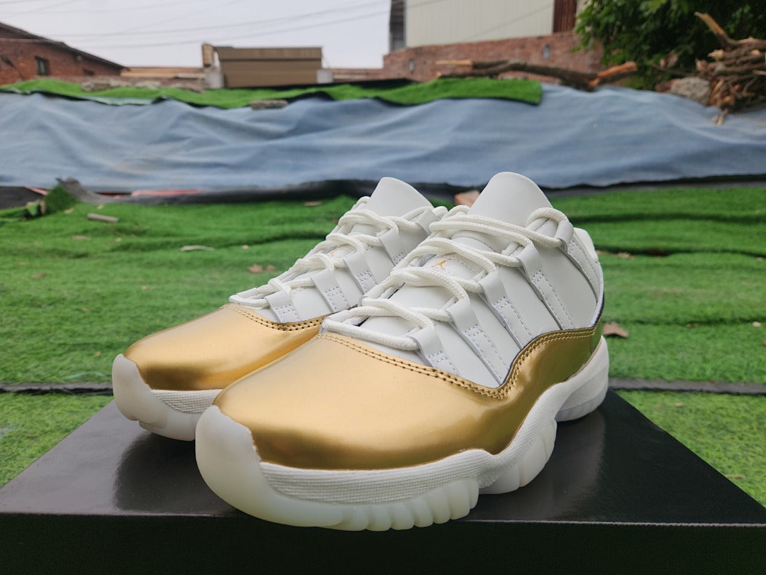 Low Top Sneakers, White Gold Colorway, Lace Up Design, Casual Gift for Sneaker Fans